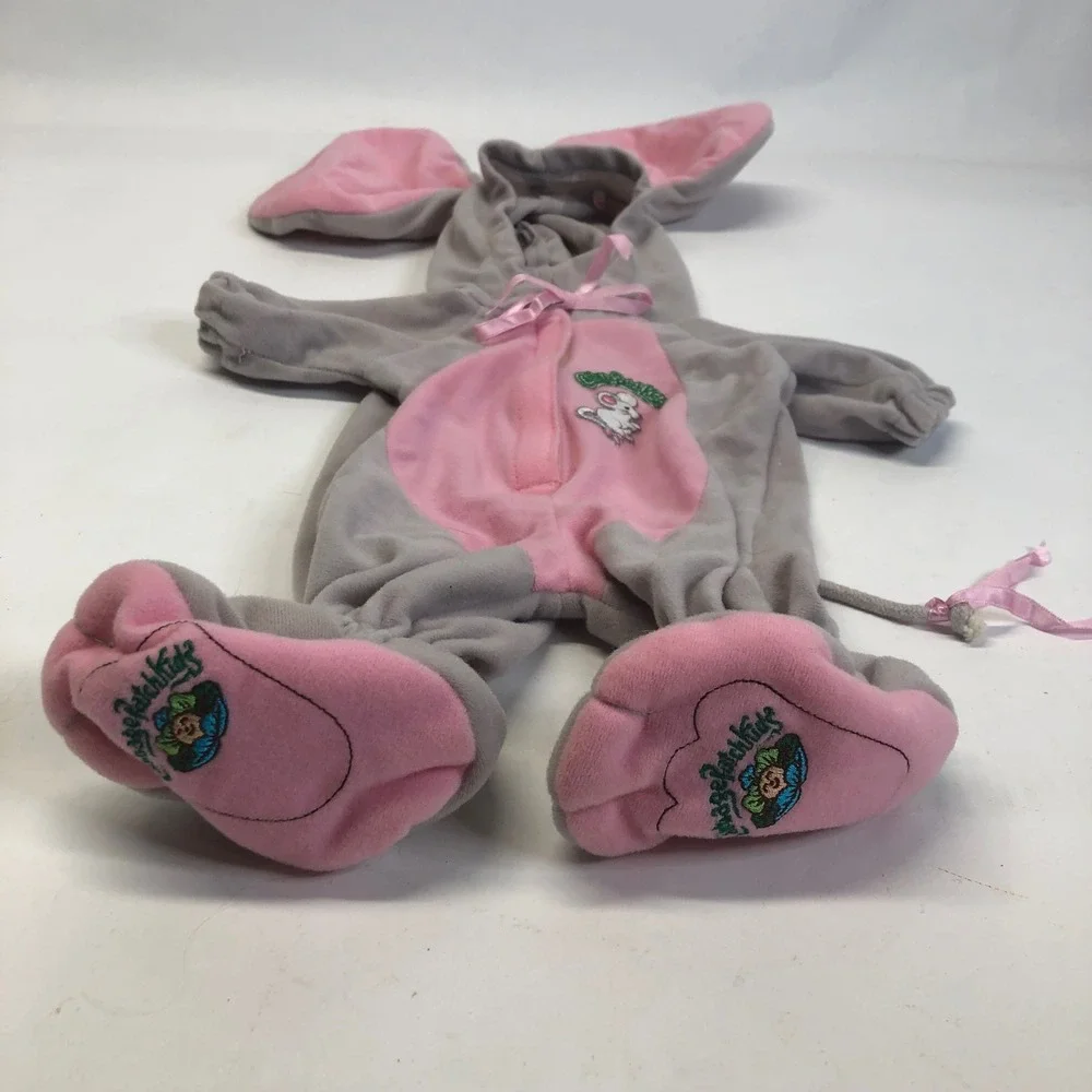 1984 VTG‎ Cabbage Patch Kids Gray Pink Mouse Costume One Piece Doll Costume